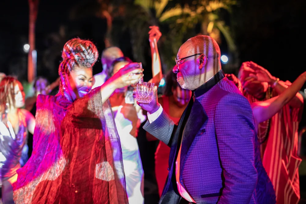 Guests dancing and celebrating at the gala