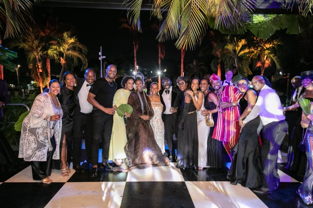 Guests celebrating across the gala dance floor