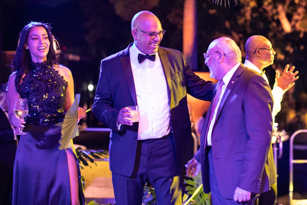 Guests in conversation at the gala