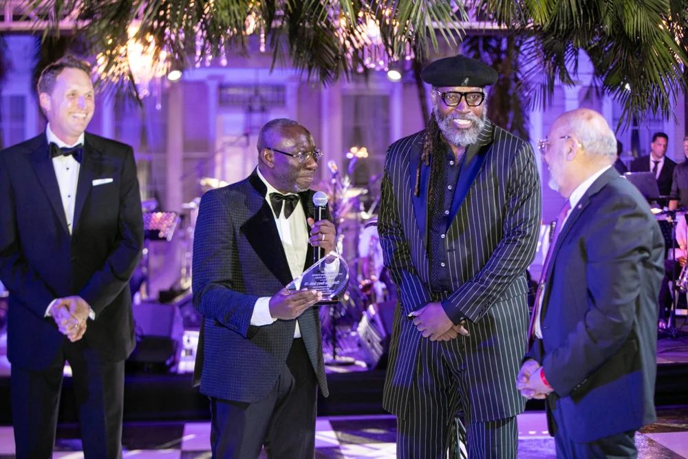 Chris Gayle with fellow guests during the Trailblazer Award presentation