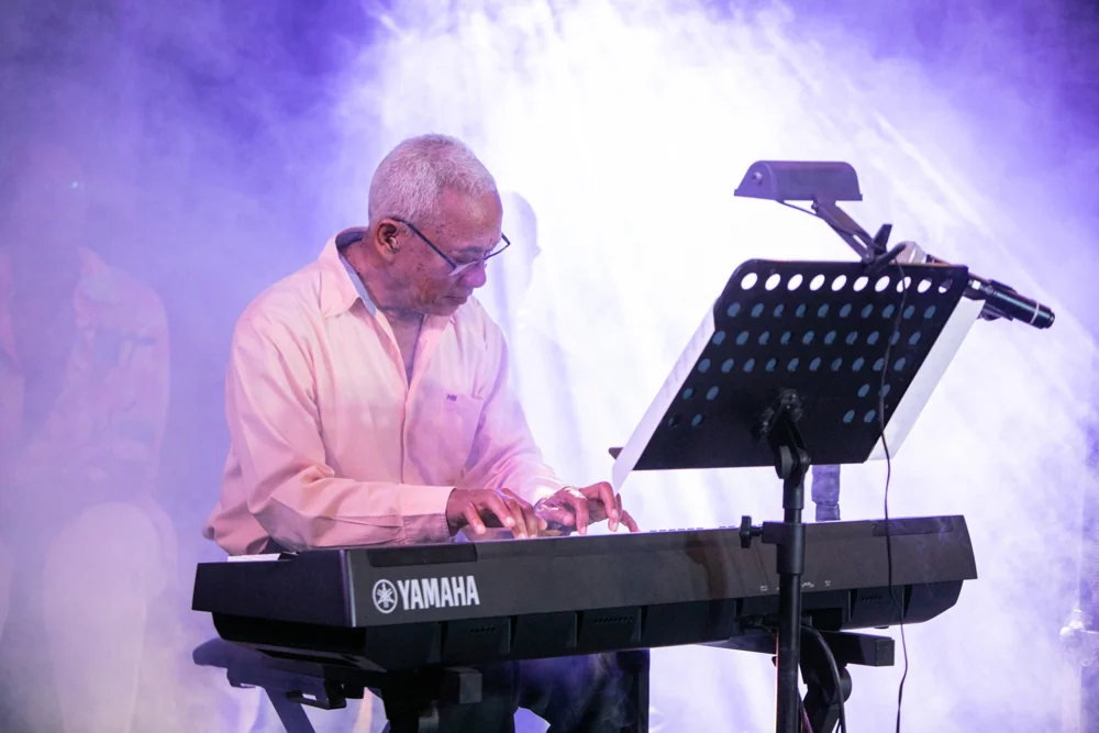 A pianist performing at the gala