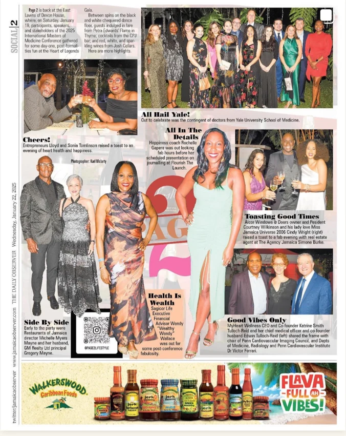 Newspaper clipping: Faculty and friends at the Heart of Legends Gala