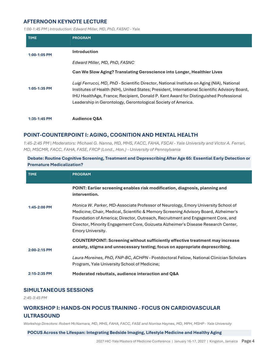 Final scientific programme, page 4: Aging & POCUS