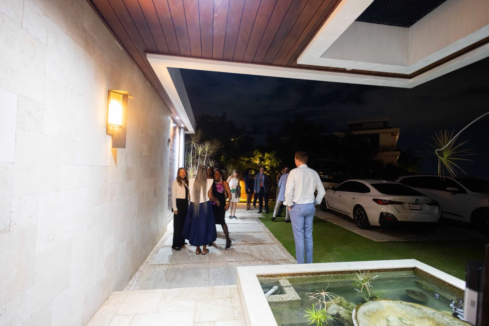 Guests arriving and conversing at the 2026 pre-conference reception